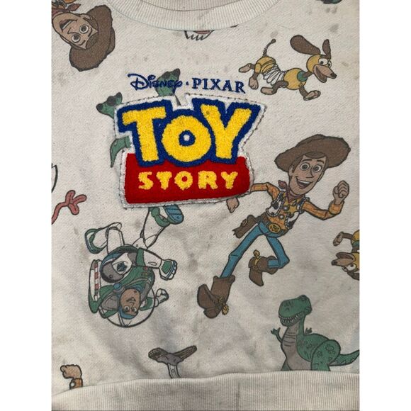 Toddler Boys' Disney Toy Story Fleece Sweatshirt - Off-White 4T - Picture 2 of 5